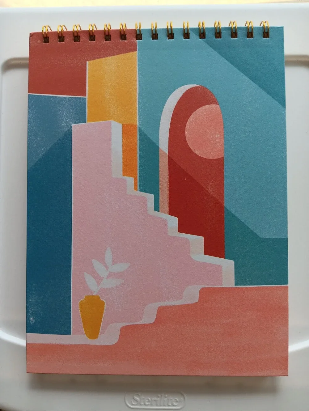 Clementine Spiral Bound Top Flip Hardcover Notebook Orange Pink Lined Pages